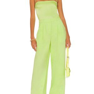 WeWoreWhat High Rise Pleated Suiting Pant. Neon Green - Size 6
